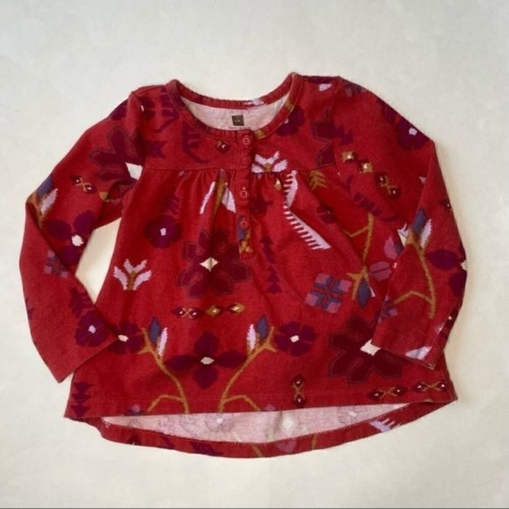 Tea Collection Austina Henley Long Sleeve Top 2-3Y